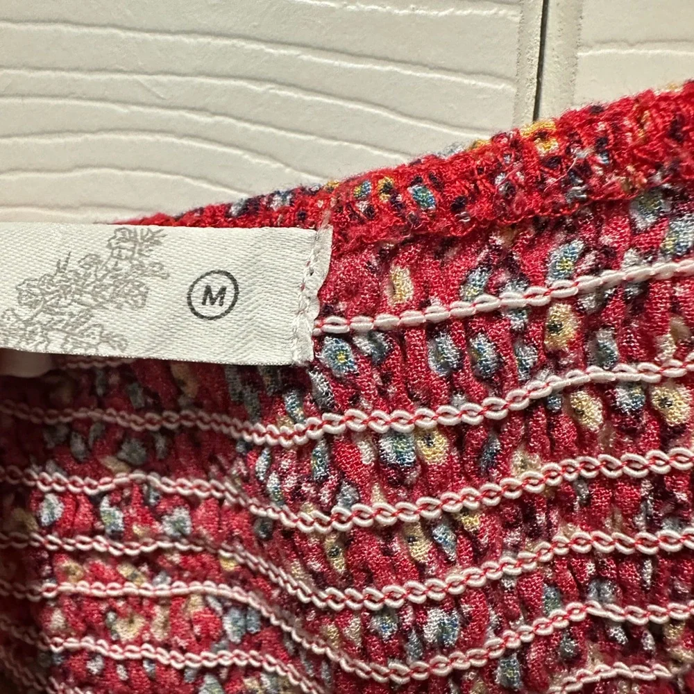 Altar'd State Red‎ Textured Knit Top